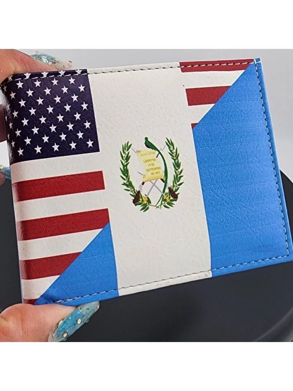 Guatemala & USA Flag Wallet – Perfect Gift for Proud Dual Citizens